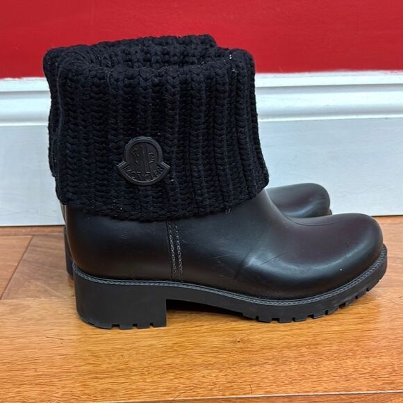 Moncler Women´s Ginette Knit Waterproof Rain Boots...
